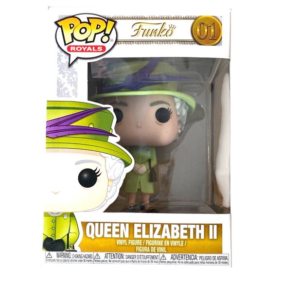 Funko Pop! Royals 01 Queen Elizabeth II Green Dress Vinyl Figure NIB - Picture 3 of 4